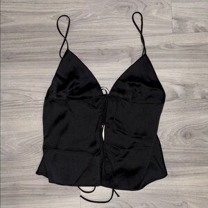 New Zara Black Camisole Top with Delicate Straps